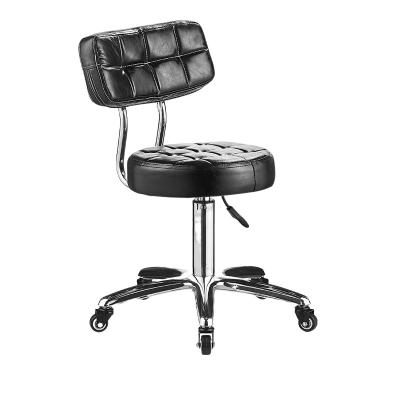 China Modern Hot Selling Modern Air Pressure Lift Barber Chair With Wheels Saddle Hairdresser Stool Barber Master Chair In Barber Shop for sale