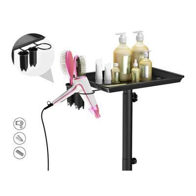 China Modern Hot Sale Double Layer Beauty Stylish Barber Trolley Rolling Cart For Salon Furniture Barber Trolley Gold Metal Salon Trolley for sale