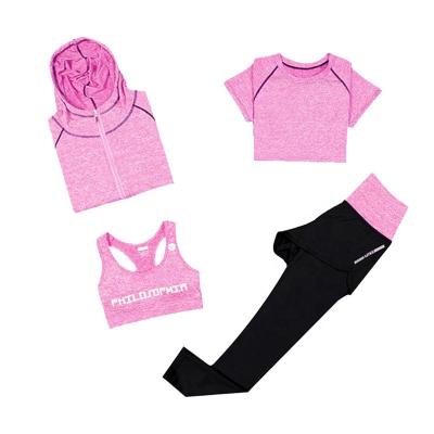 China New 2020 breathable Korean version of long sleeved sports five-piece yoga suit for sale