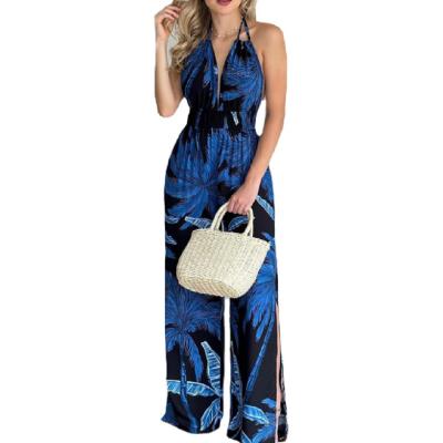 China Fashion Breathable Digital Printing Bohemian Women's Western Style Jumpsuit Colorful Beach Dress Wear Swimming Pool Party Wear for sale