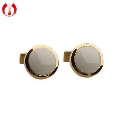 China Stainless Steel Mens Luxury Enamel Stainless Cufflinks for sale