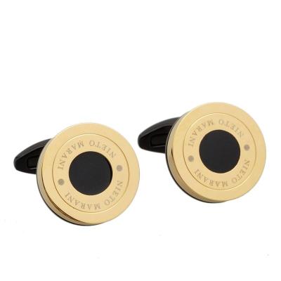 China Promotions Gifts Custom High End Stainless Steel Cufflinks Blank Set for sale