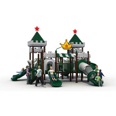 China Engineering Plastics + Galvanized Steel Pipe Castle Slide Children Playground Equipment Slide Amusement Park Series Combo Slide for sale