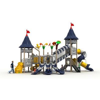 China Engineering Plastics + Galvanized Steel Pipe Castle Slide Castle Slide Park Children Playground Equipment Slide Park Kindergarten Market Series Large Beautiful Combo Slide Engineering Plastic for sale