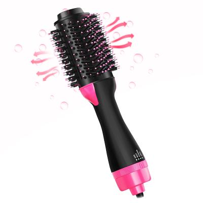 China 3 In 1 Step Hair Dryer Brush Straightener One Step Styler Set Fan Loop Comb 3 In 1 Attachments Blow Hair-Dryer-Brush for sale