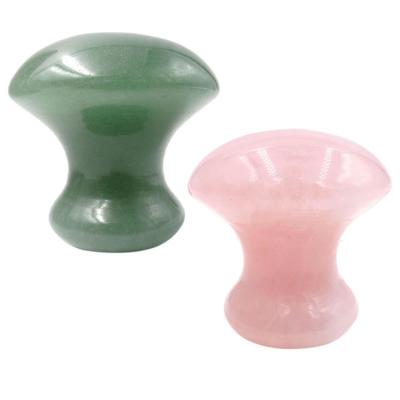 China Unique Body Design Health Care Jade Rose Quartz Face Massage Stone Mushroom Massager Tool for sale