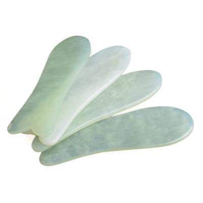 China Portable/Cool/Comfortable/Double Rollers Fashion Green Jade Guasha Massage Stone Tools Skin Care Jade Massage Guasha Wand Tool for sale