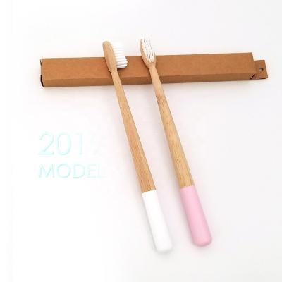 China Trend [BT28] Disposable Around Natural Bamboo Wooden Toothbrush for sale