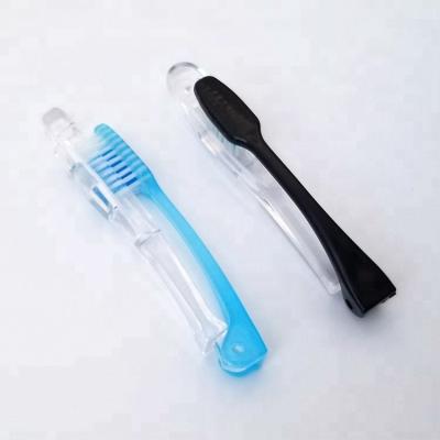 China Foldable Travel Folding Handheld Toothbrush In Customized Brand for sale