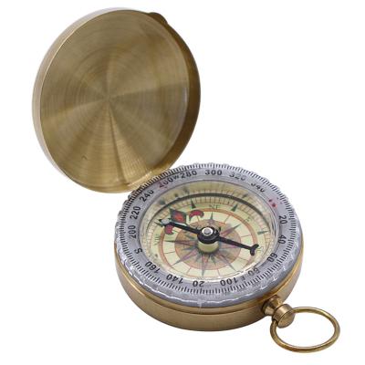 China Outdoor Survival Portable Brass Pocket Watch Go Around Outdoor Camping Hiking Accessory for sale