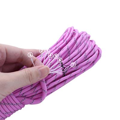 China Reflective Supplies Custom Camping Hiking Reflective Paracord Lanyard With 7Strand for sale