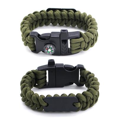 China sustainable & Paracord Paracord Tactical Bracelet Parachute Cord Bracelet with Compass Included for sale