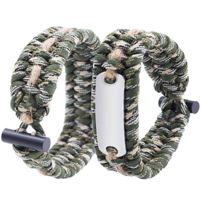 China sustainable & Men Rescue Flammable Tactical Camping Tactical Paracord Bracelet With Fire Starter for sale