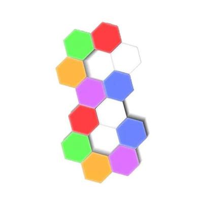 China KINGSLITE Modern DIY RGB Honeycomb Touch Screen Lamp Modular Sensitive Hexagon Led Wall Light Night Light for sale