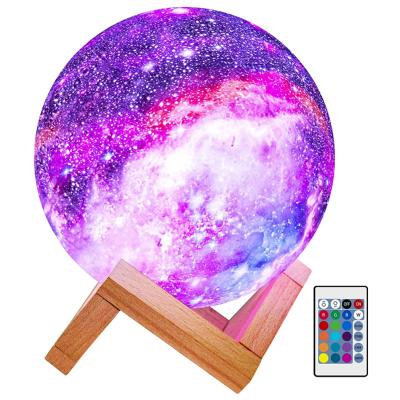 China Modern Amazon Moon Sleep Children Base Cute Acrylic Starry Table Touch Projector 3D Lamp Night Light Decoration for sale