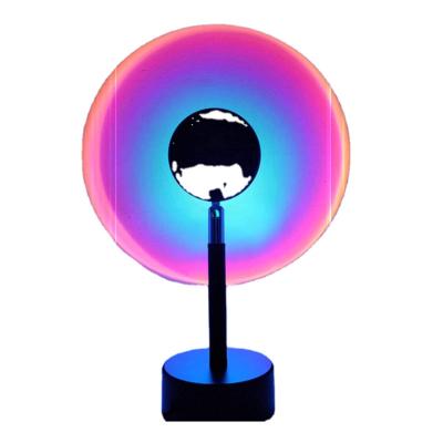 China KINGSLITE Modern Modern USB Table Mini Remote Night Rainbow Led RGB Floor Atmosphere Sunset Light Projection Lamp for sale