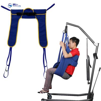 China Rehab Center Padded Patient Transfer Lift Toileting Sling With Belt From Bed To Chair for sale