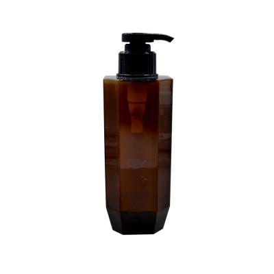 China Personal Care Manufacturer Amber White Color PETG Hand Wash Hair Shampoo Conditioner Plastic Bottle 280ml 450ml for sale