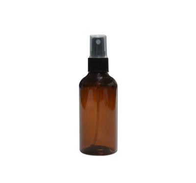 China Personal Care Good Quality ACP Cosmetic Packaging Material 100ml PET Amber Mist Spray Bottle Custom Plastic Bottle for sale