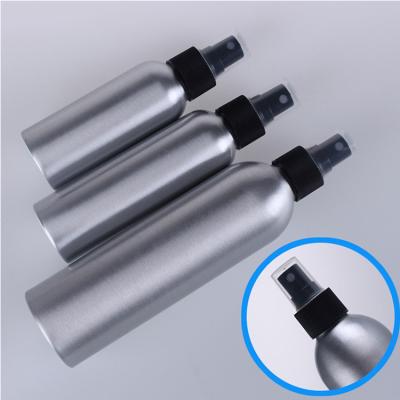 China Cosmetic Packaging 30ml 50ml 100ml 120ml 150ml 250ml Aluminum Spray Bottle Cosmetic Packaging Spray Bottle With Pump for sale