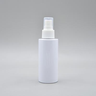 China Cosmetic Packaging 130ml Spray Bottle Detergent Packaging Bottle White Plastic Custom Color Hot Stamping Available for sale