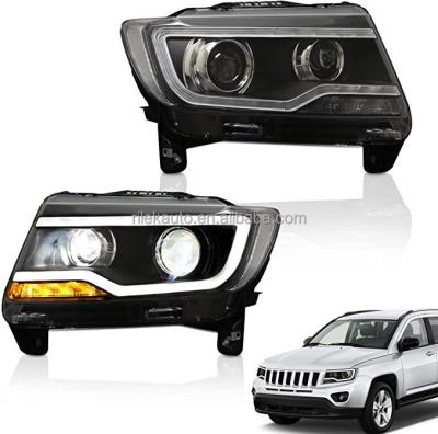 China For Jeep Compass MK4 Head Light Head Light Grand Cherokee Style LED DRL Turn Signal Xenon Headlight Headlamp Assembly For Jeep Compass MK4 2011-2016 for sale