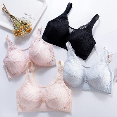 China QUICK DRY women's breast-feeding during pregnancyopen front buckle bra no steel ring upper support gathered nursing underwearcomfort for sale