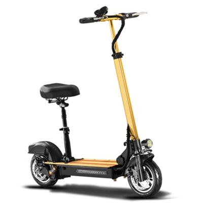 China Quickwheel 10 11 inch 48V 500W Golden Cheap Powerful Adult Foldable Electric Scooter for sale