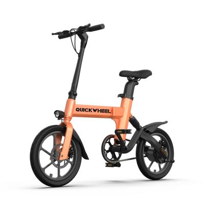 China Aluminum Warehouse 16 Inch Ebike Chinese Mini Electric Bicycle Folding With Fat Tire Pedal Electric Bicycle Mid Motor for sale