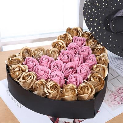 China High Simulation Amazon Hot Sale DIY Artificialflower Glitter Bulk PE Foam Rose Artificial Flower Head For Wedding Party Home Decoration for sale