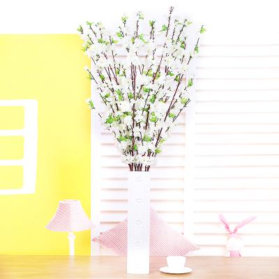 China Fashional Artificial Flowers Luyue Peach Blossom Simulation Peach Branches Flower Bouquets Faux Spring Peach For Wedding Home Decorative for sale