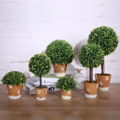 China High Quality Outdoor Indoor Decoration Artificial Bonsai Plant For Garden Decorative Bonsai Grass Ball Wholesale Potted Plant for sale