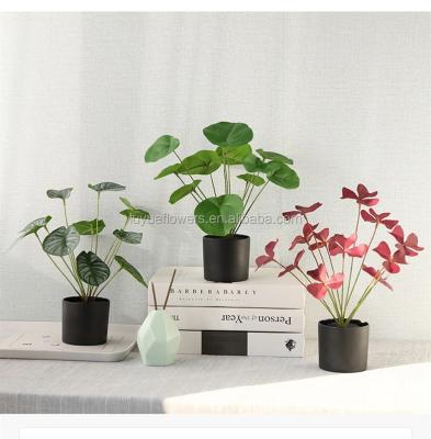 China Luyue touch natural artificial plant simulation mini small portable indoor potted plant table living room decor for sale