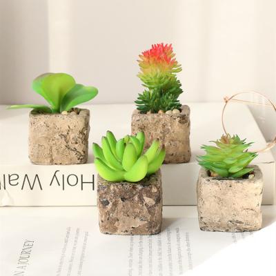 China Eco-friendly Artificial Plant Luyue Simulation Green Plant DIY Small Plant Set Potted Living Room Decor for sale