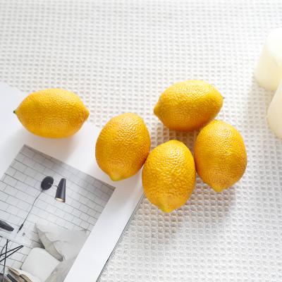 China Home Indoor Artificial Yellow Fruit Luyue Decoration Realistic Simulation Lemons For Party Home Decor Kitchen Bedroom Plastic Artificial Fruit for sale