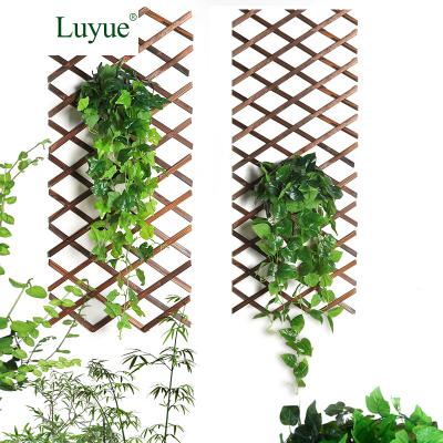 China Luyue Durable Hot Sale Artificial Greenish Greenery Vine Vine Vine Vine Garland String Hanging Leaves Rattan for sale