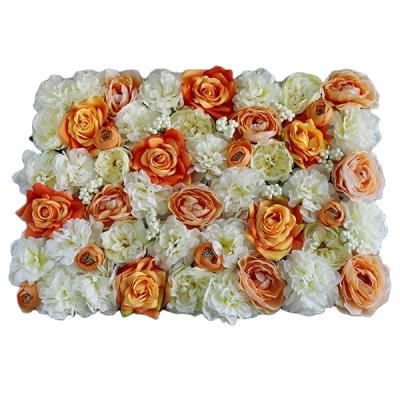 China Wedding Decoration Wedding Artificial Silk Flower Wall Panel Backdrop Wall Flower Panel Wholesale for sale