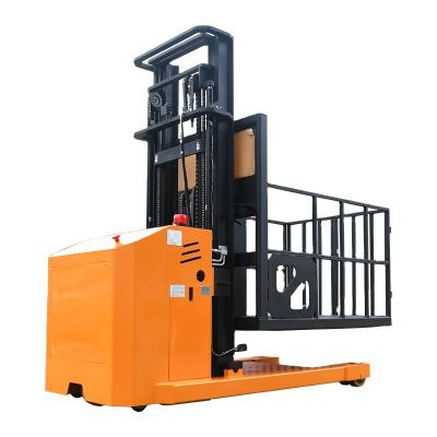 China Overhead lifter mid-position platform man attachments forklift advertising company electric lift order picker for sale