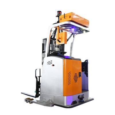 China Driverless Electric Robot Price Advertising Company Warehouse Fork Lifter Reach Truck AGV for sale