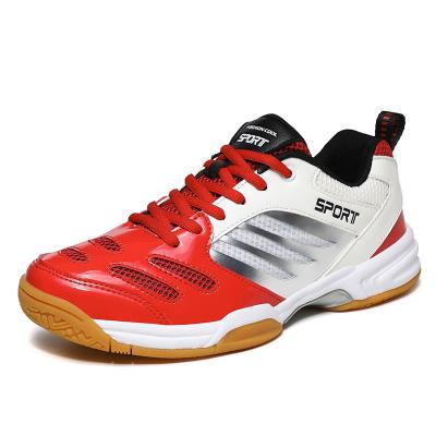 China Fashion trend men's and women's badminton shoes goosegrass air shock ping pong shoes bottom volleyball tennis shoes for sale