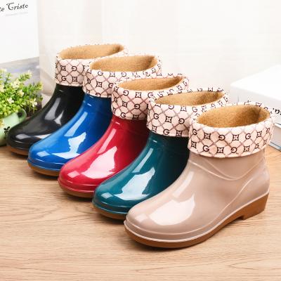 China Printed 8 rain bootss.men women shoes sunflower rain boots for sale