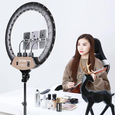 China Adjustable tempurate color LED 18 inch with remote control and stepless button live beauty selfie fill light for sale