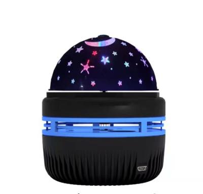 China 360 Degree Mid Century Rotation Sky Projection Lamp Colorful Auto Party Starry Christmas Plug-in Night Light for sale