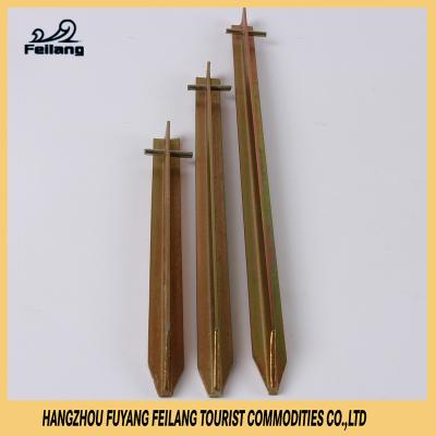 China Tent Accessories Large T Shape Stake Galvanized Steel Tent Peg Nails For Caming 32X24X16cm for sale