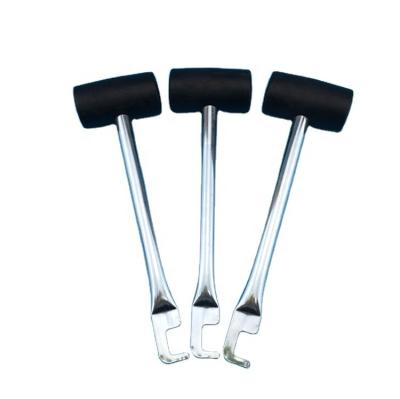 China Tent Hammers Black Rubber With Steel Handle Safety Multifunctional Tent Mallet Hammers for sale