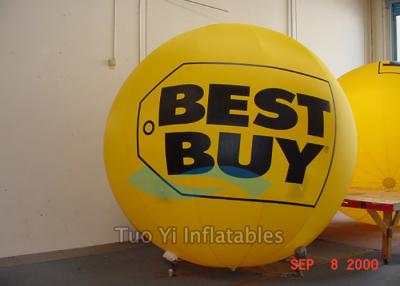 China Eye - Catch Yellow Branded Helium Balloons 3M Diameter For Trade Show for sale