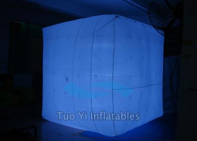 China Durable Helium Filling Inflatable Cubes Led Light Balloons For Exhibition for sale