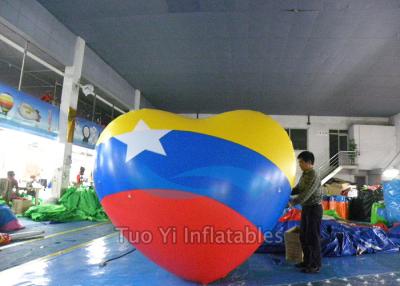 China Party Decoration Bright Large Heart Shaped Balloons Helium Gas Weather Resistant for sale