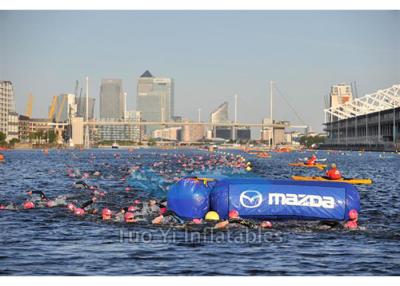 China Commercial Advertising Cylinder Inflatable Buoys For Water Triathlons for sale