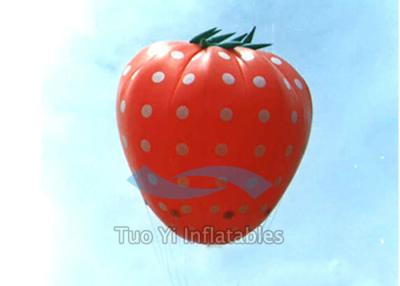 China Durable Custom Shaped Balloons Flying Red Large Inflatable Strawberry Ball for sale